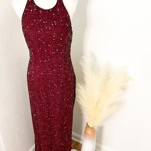 High Neck Formal Sequins Formal Gown